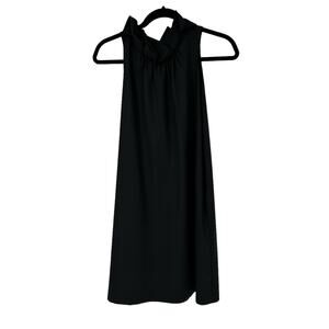 Club Monaco Black Ruffled Collar Wool Blend Sleeveless Cocktail Dress Sz 2